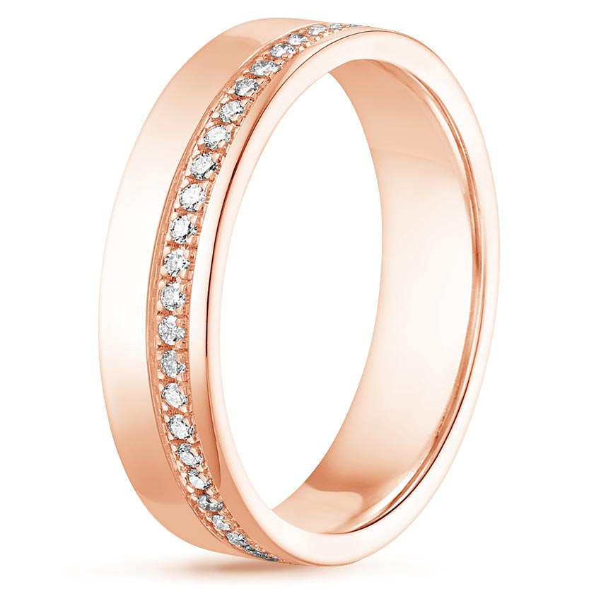 Austin Diamond Wedding Ring in 14K Rose Gold