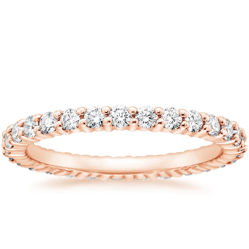 Rose gold diamond engagement ring with surprise diamond details