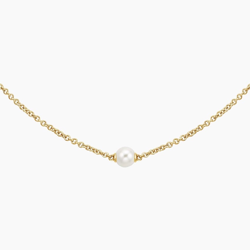 14K Yellow Gold Athena Premium Akoya Cultured Pearl 18 in. Strand Necklace, large additional view 2