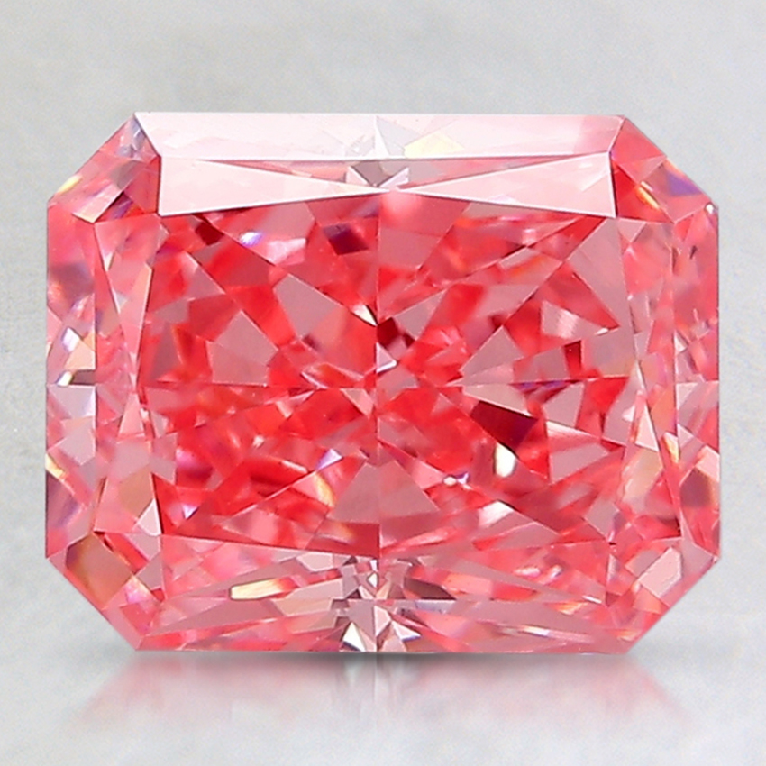 3.14 Ct. Fancy Vivid Pink Radiant Lab Created Diamond