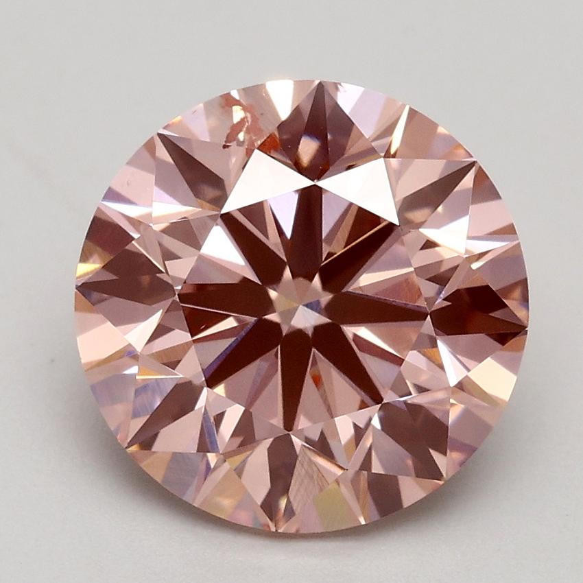 2.60 Ct. Fancy Intense Pink Round Lab Grown Diamond
