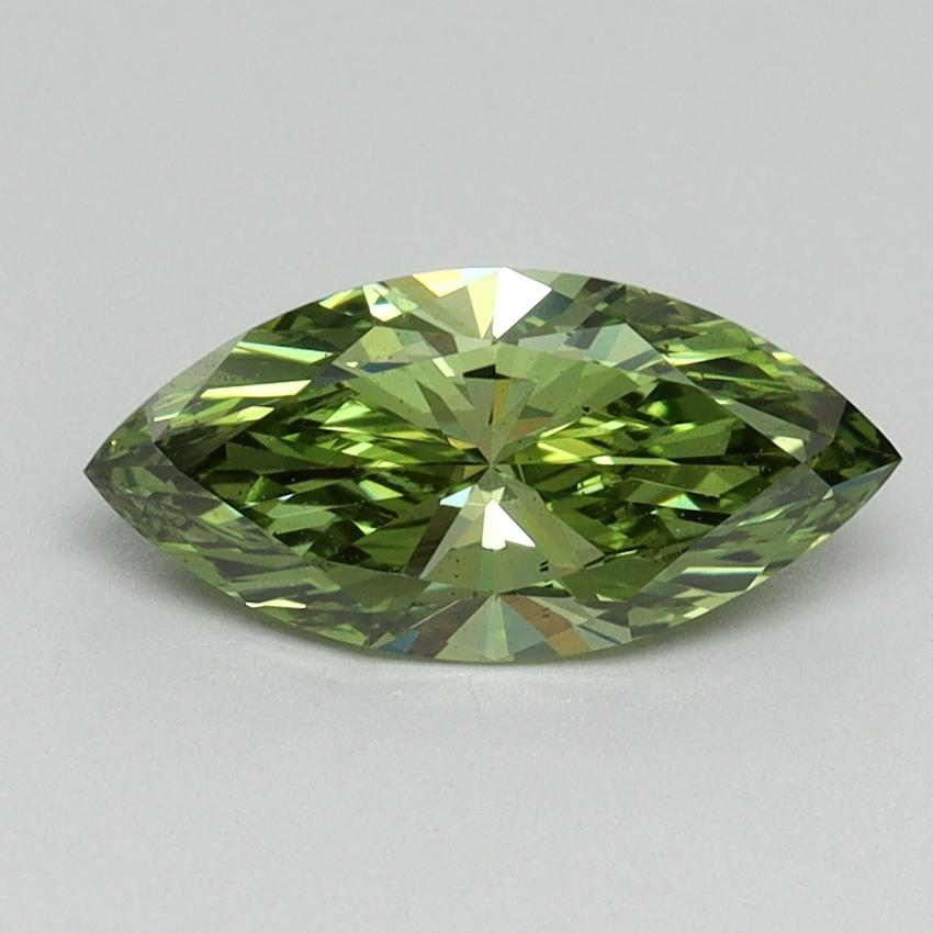 1.00 Ct. Fancy Vivid Green Marquise Lab Grown Diamond