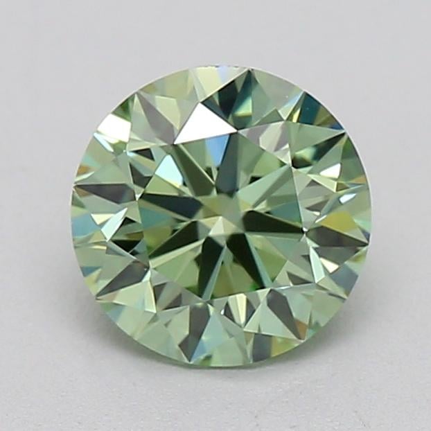 0.72 Ct. Fancy Vivid Green Round Lab Grown Diamond