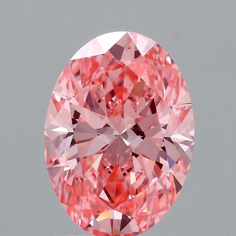 2.08 Ct. Fancy Vivid Pink Oval Lab Grown Diamond