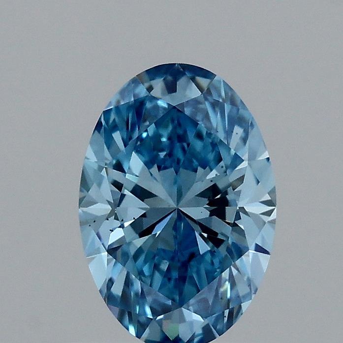 1.00 Ct. Fancy Vivid Blue Oval Lab Grown Diamond