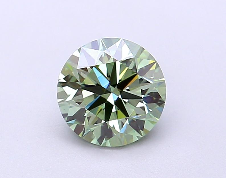 1.12 Ct. Fancy Vivid Green Round Lab Grown Diamond