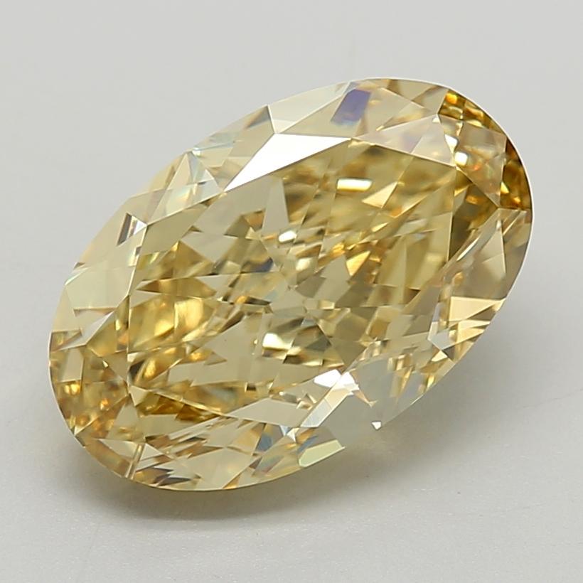 6.00 Ct. Fancy Vivid  Yellow Oval Lab Grown Diamond