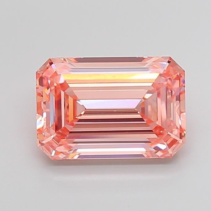 4.09 Ct. Fancy Intense  Pink Emerald Lab Grown Diamond