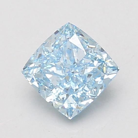 1.05 Ct. Fancy Vivid Blue Cushion Lab Grown Diamond