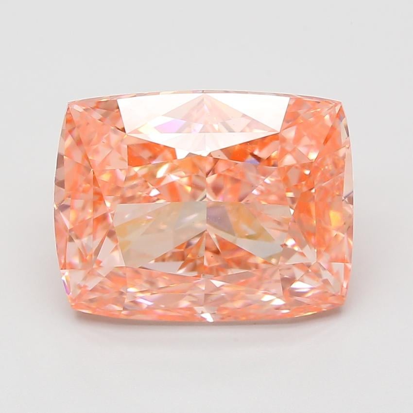 11.06 Ct. Fancy Vivid Pink Cushion Lab Grown Diamond