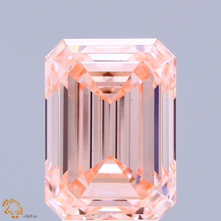 5.02 Ct. Fancy Vivid Pink Emerald Lab Grown Diamond