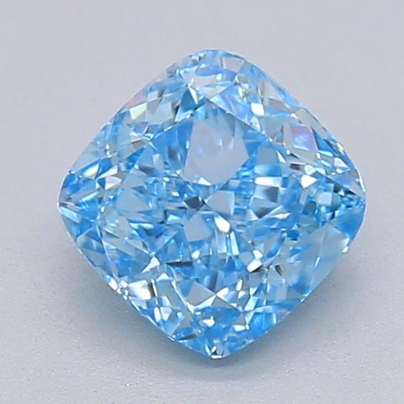 1.08 Ct. Fancy Vivid  Blue Cushion Lab Grown Diamond