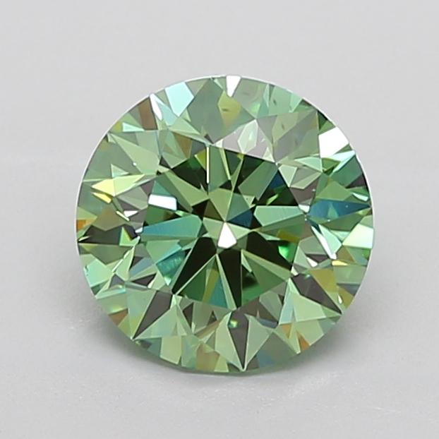 3.00 Ct. Fancy Vivid Green Round Lab Grown Diamond