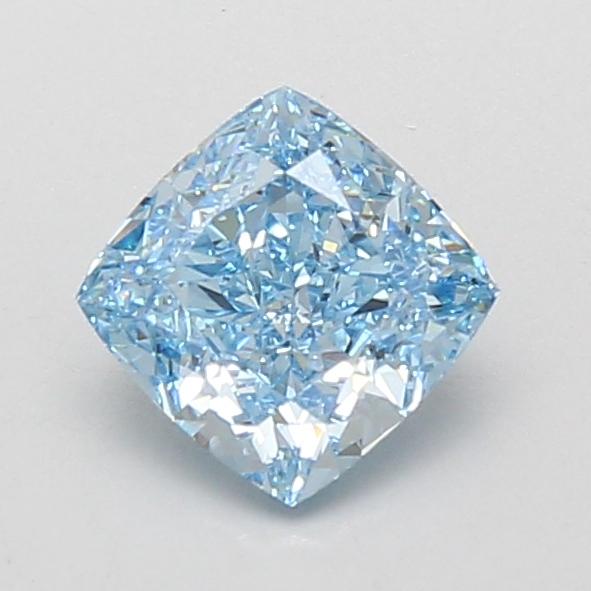 1.08 Ct. Fancy Vivid Blue Cushion Lab Grown Diamond