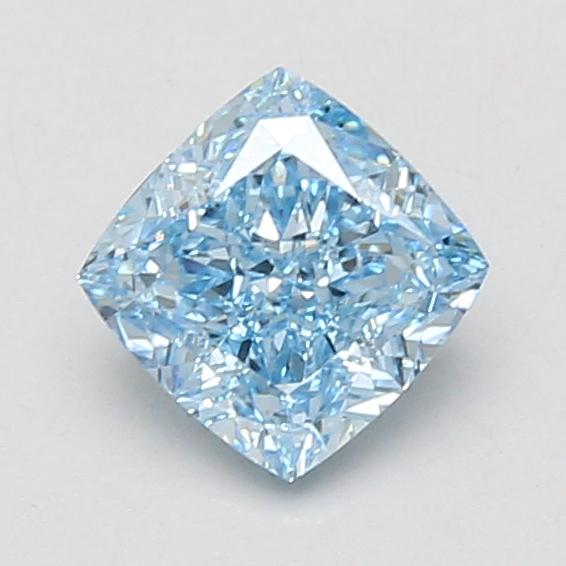 1.08 Ct. Fancy Vivid Blue Cushion Lab Grown Diamond