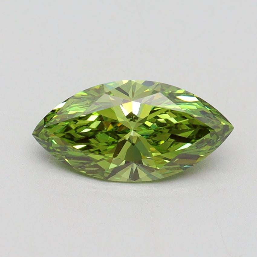 1.11 Ct. Fancy Vivid Green Marquise Lab Grown Diamond