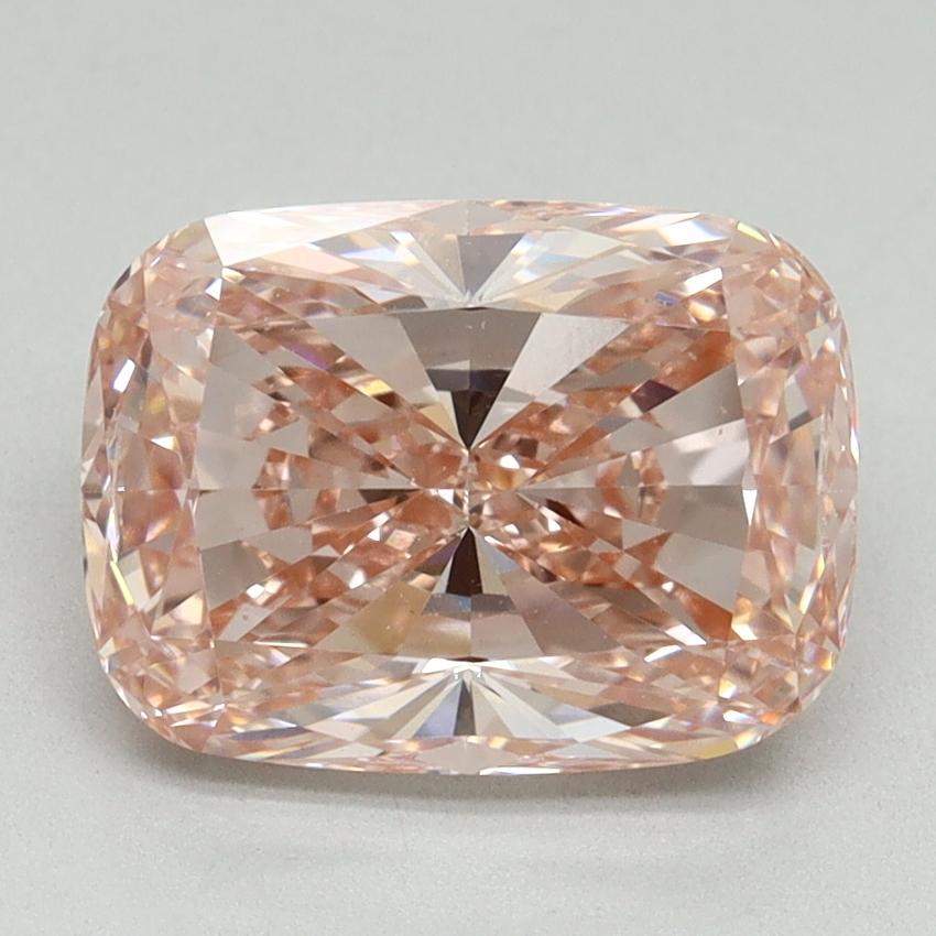 3.00 Ct. Fancy Vivid Pink Cushion Lab Grown Diamond