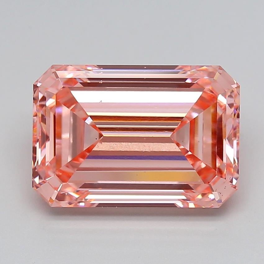 7.06 Ct. Fancy Vivid  Pink Emerald Lab Grown Diamond