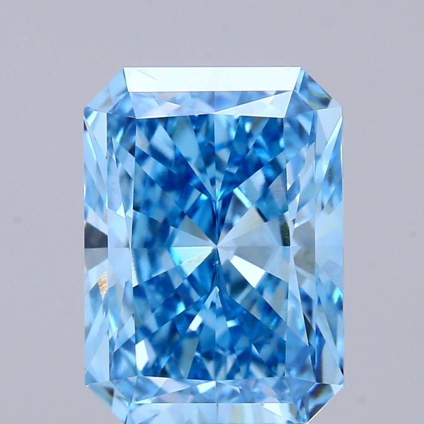 3.01 Ct. Fancy Vivid Blue Radiant Lab Grown Diamond