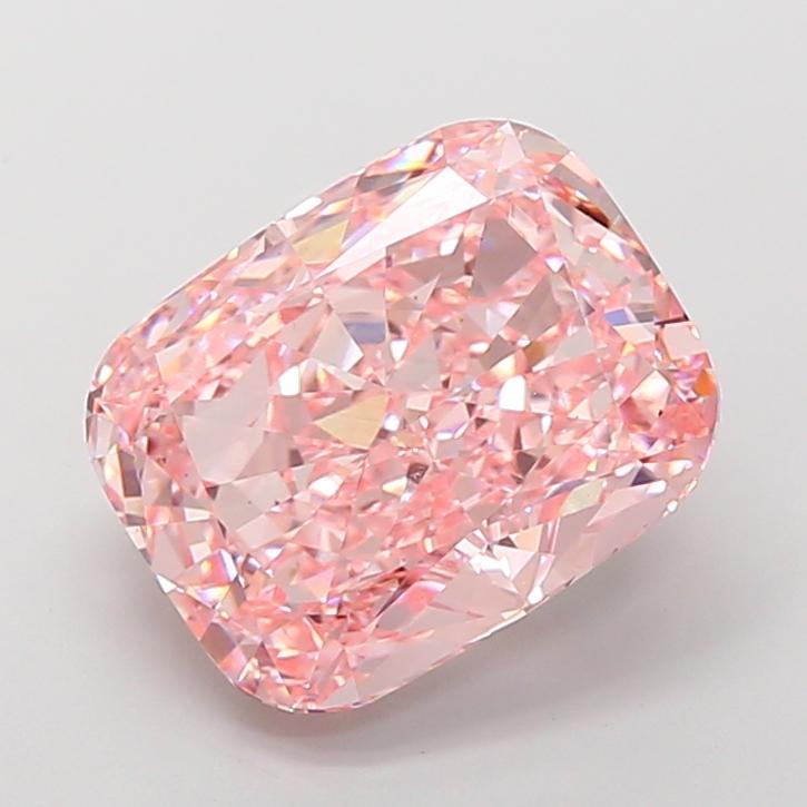 12.03 Ct. Fancy Vivid Pink Cushion Lab Grown Diamond