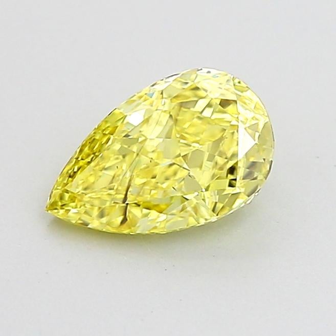 1.01 Ct. Fancy Vivid  Yellow Pear Lab Grown Diamond
