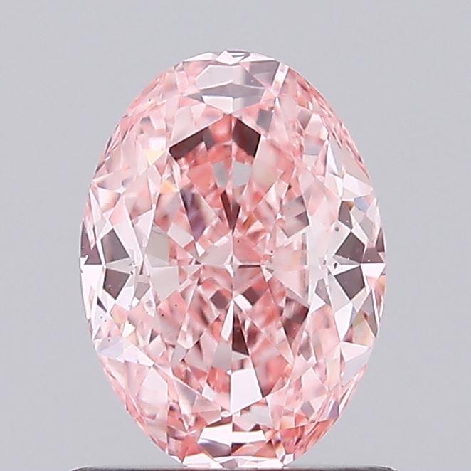 0.99 Ct. Fancy Vivid Pink Oval Lab Grown Diamond