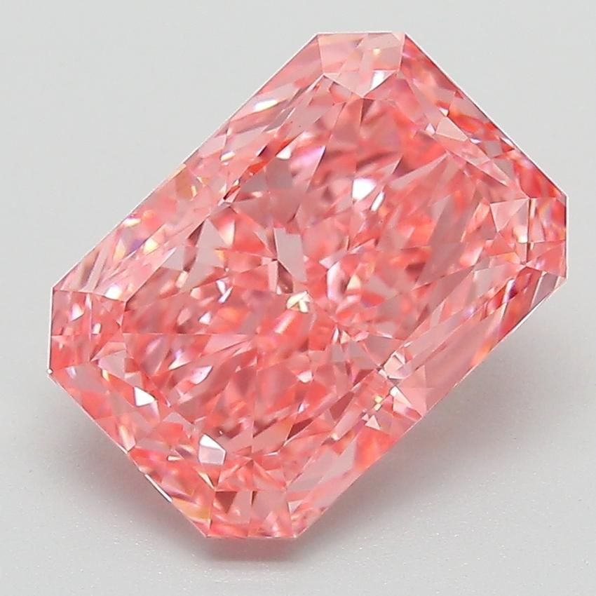 3.09 Ct. Fancy Pink Radiant Lab Grown Diamond