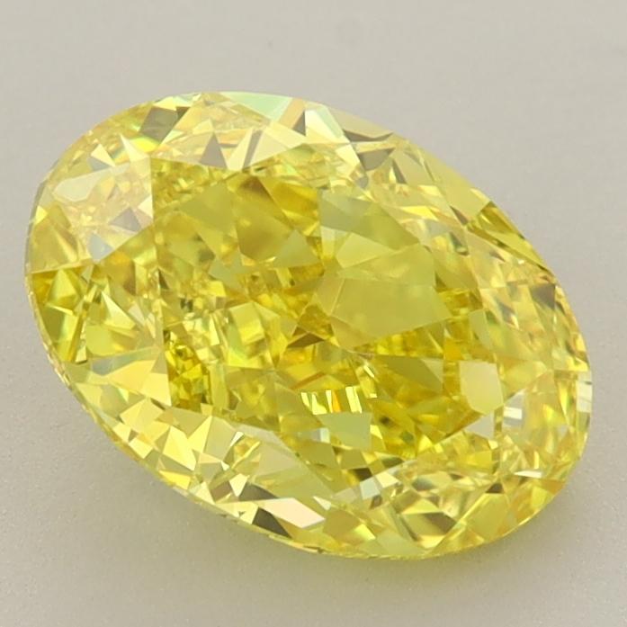 2.36 Ct. Fancy Vivid  Yellow Oval Lab Grown Diamond