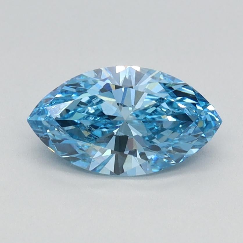 0.71 Ct. Fancy Vivid Blue Marquise Lab Grown Diamond