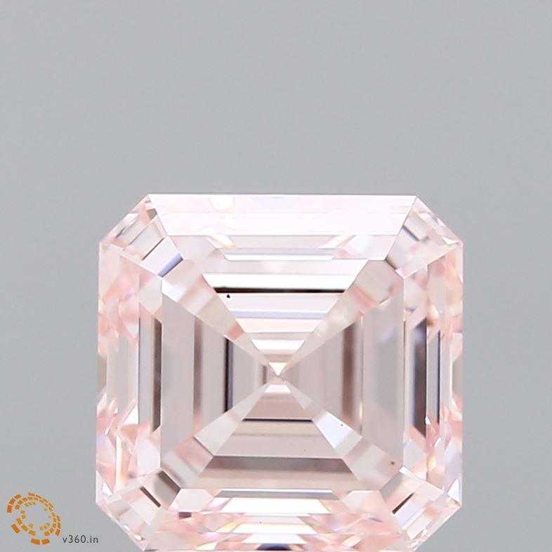 3.18 Ct. Fancy Pink Asscher Lab Grown Diamond