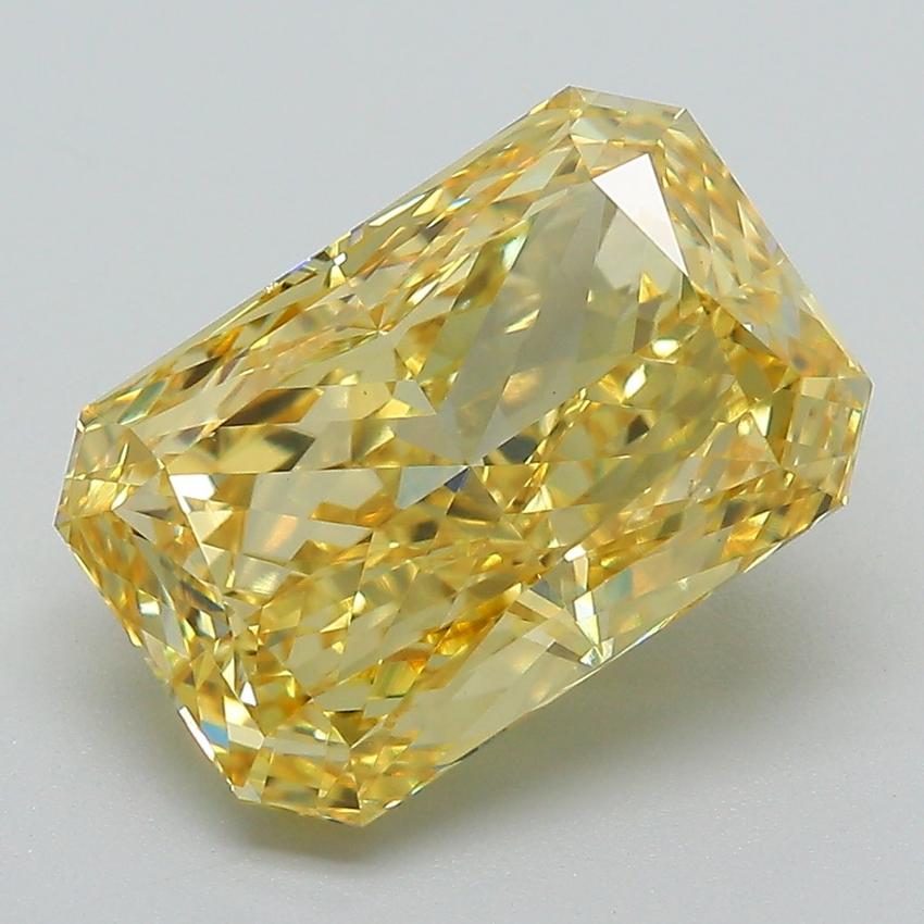 5.01 Ct. Fancy Vivid Yellow Radiant Lab Grown Diamond