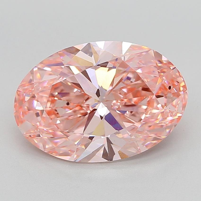6.08 Ct. Fancy Vivid Pink Oval Lab Grown Diamond