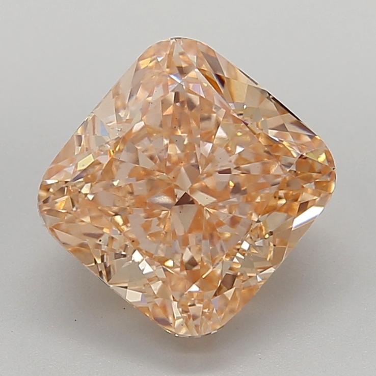4.62 Ct. Fancy Intense  Orange Cushion Lab Grown Diamond
