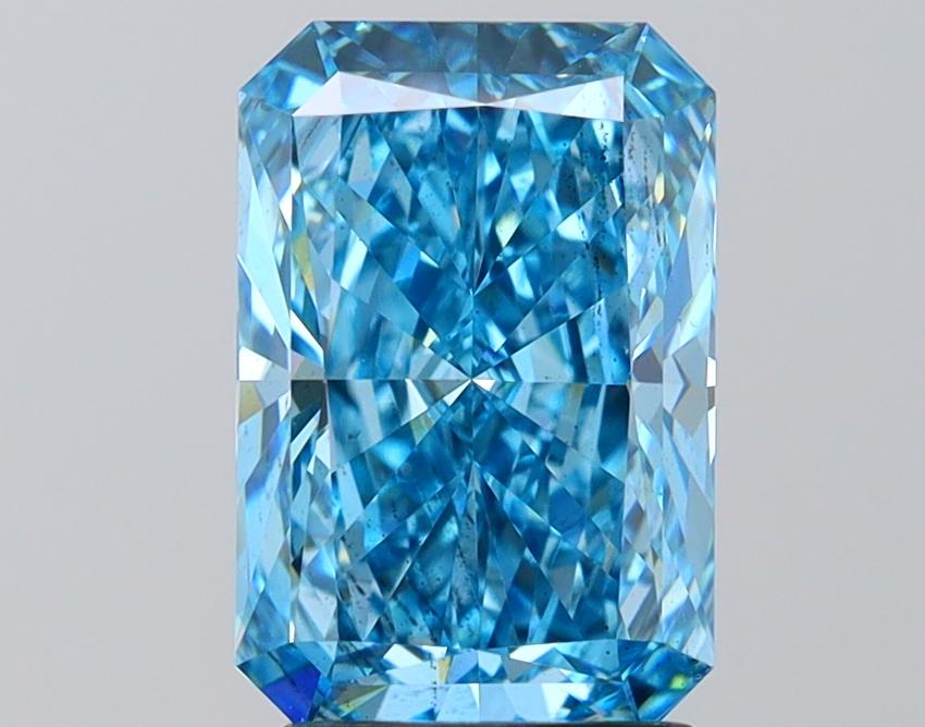 2.77 Ct. Fancy Vivid Blue Radiant Lab Grown Diamond
