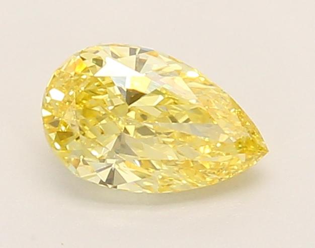 0.67 Ct. Fancy Vivid Yellow Pear Lab Grown Diamond