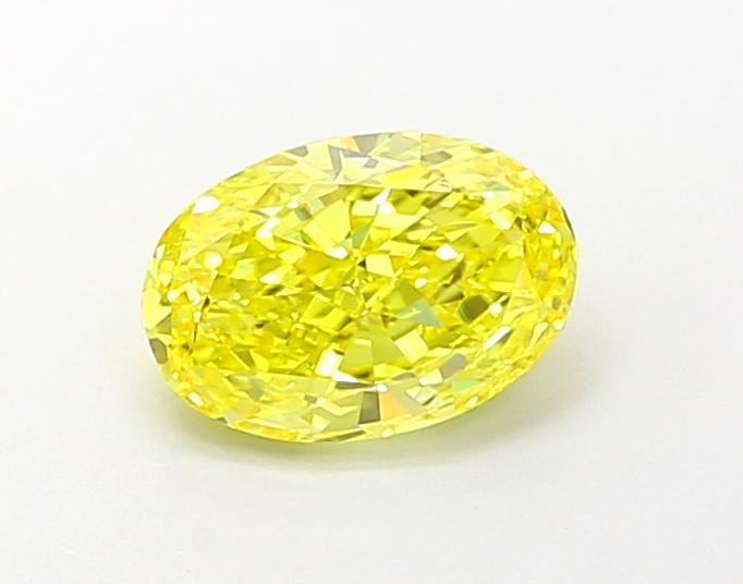 1.01 Ct. Fancy Vivid  Yellow Oval Lab Grown Diamond