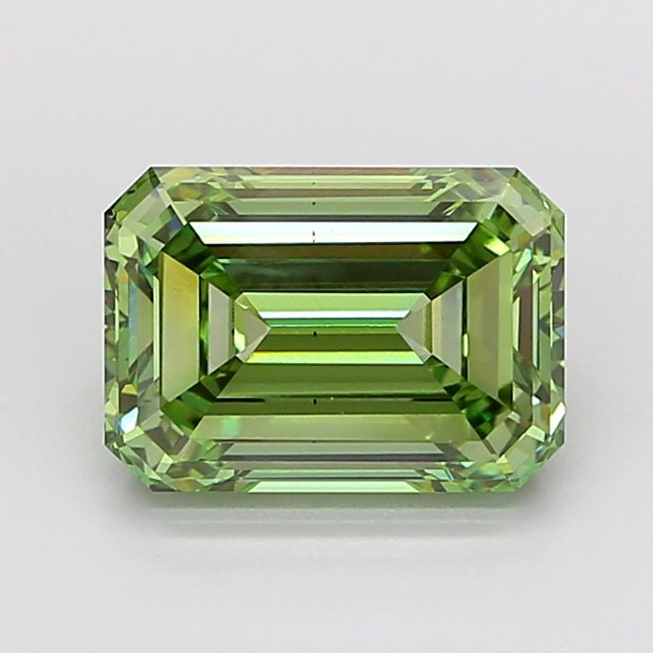 5.11 Ct. Fancy Vivid  Green Emerald Lab Grown Diamond