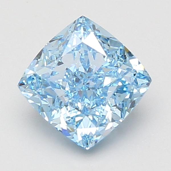 1.77 Ct. Fancy Vivid Blue Cushion Lab Grown Diamond