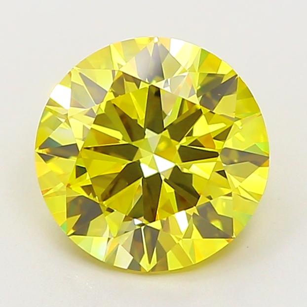 2.73 Ct. Fancy Vivid Yellow Round Lab Grown Diamond