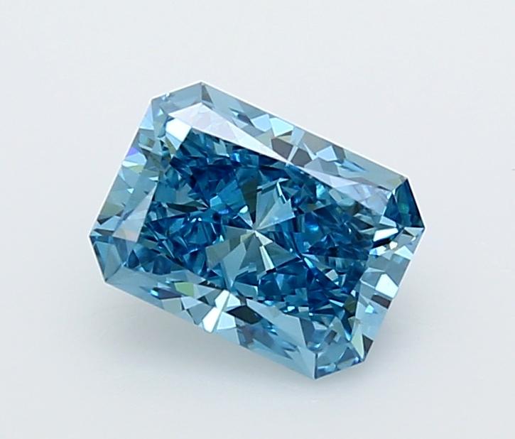 1.55 Ct. Fancy Vivid  Blue Radiant Lab Grown Diamond