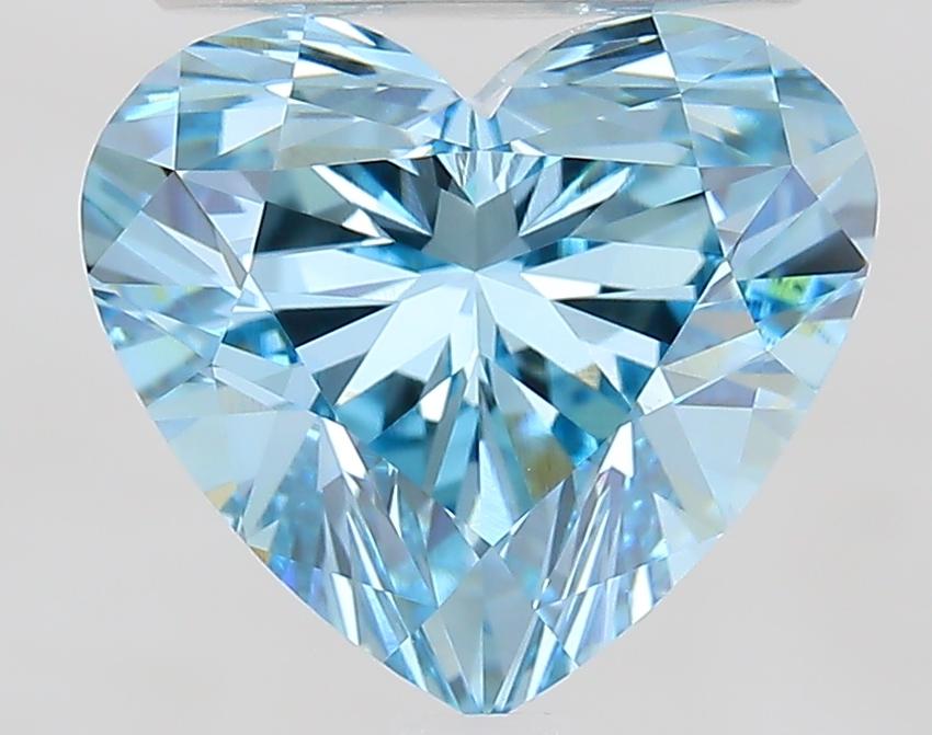 2.61 Ct. Fancy Vivid Blue Heart Lab Grown Diamond