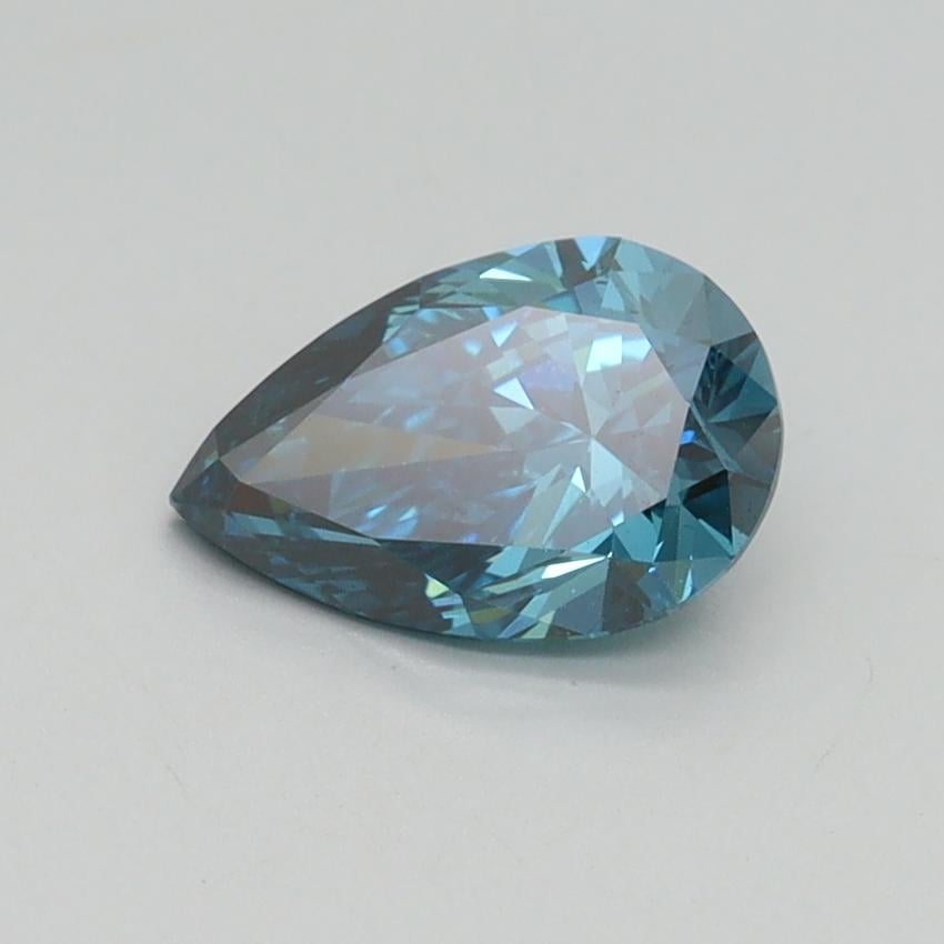0.90 Ct. Fancy Vivid Blue Pear Lab Grown Diamond
