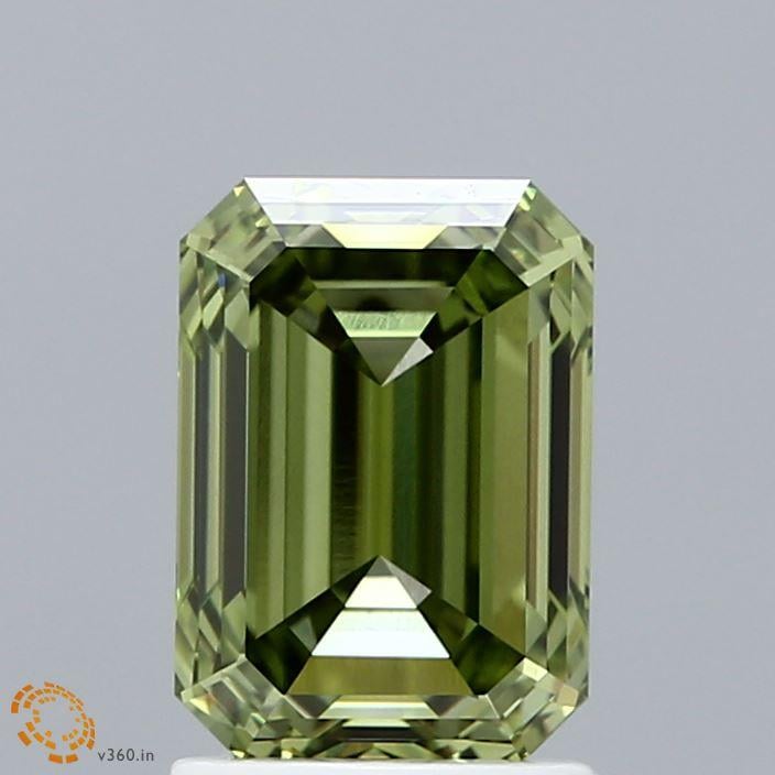 2.05 Ct. Fancy Intense  Green Emerald Lab Grown Diamond