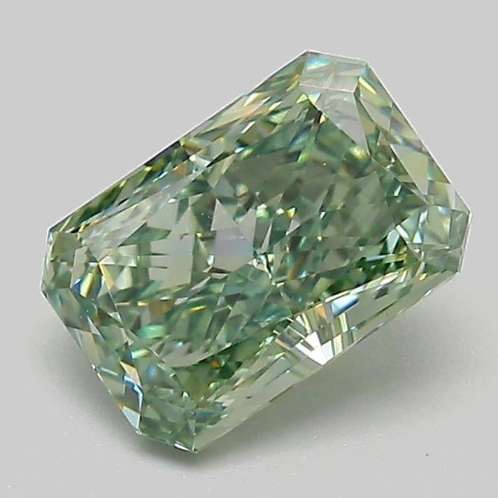1.56 Ct. Fancy Vivid  Green Radiant Lab Grown Diamond