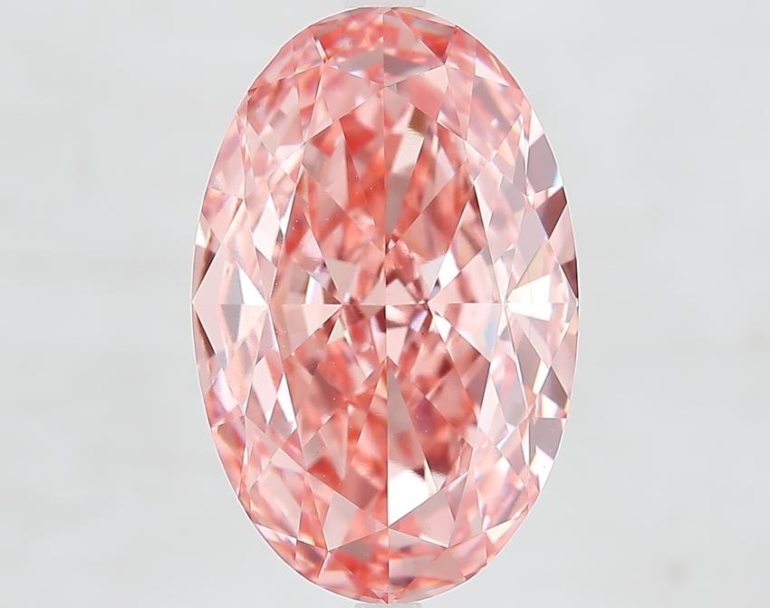 9.03 Ct. Fancy Vivid Pink Oval Lab Grown Diamond
