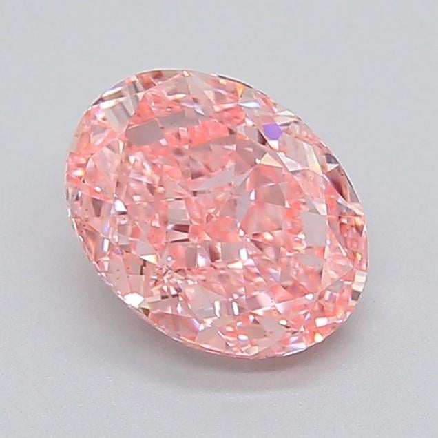 2.19 Ct. Fancy Vivid  Pink Oval Lab Grown Diamond