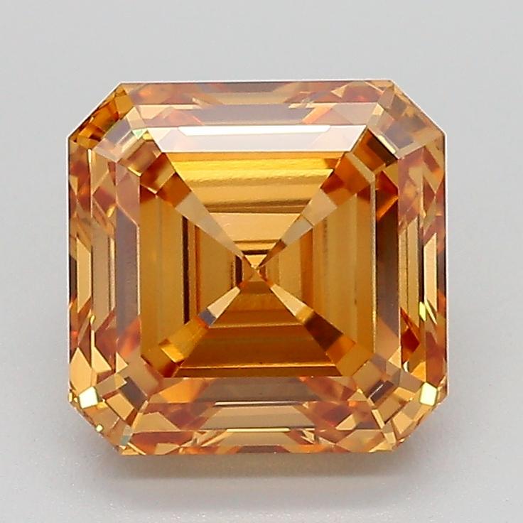 2.57 Ct. Fancy Light  Brown Asscher Lab Grown Diamond