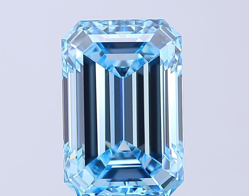 5.08 Ct. Fancy Vivid  Blue Emerald Lab Grown Diamond
