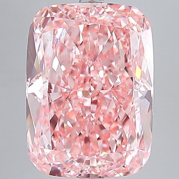 13.01 Ct. Fancy Vivid Pink Cushion Lab Grown Diamond