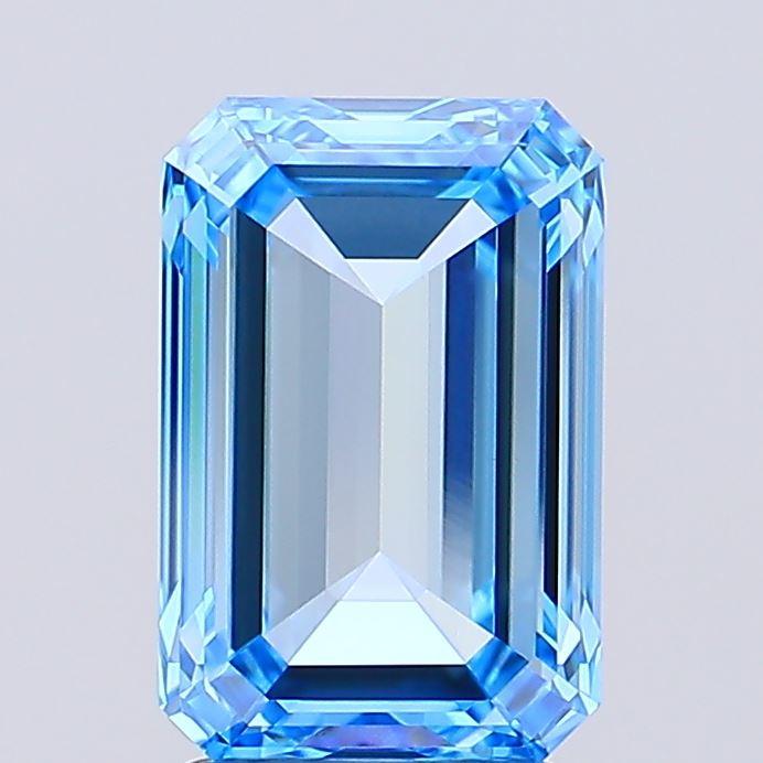 2.92 Ct. Fancy Vivid Blue Emerald Lab Grown Diamond